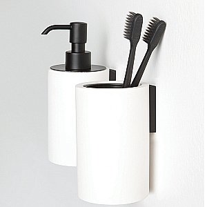 Диспенсер Bertocci Trecento 125 4828 0800 белый матовый/черный матовый купить в интернет-магазине сантехники Sanbest