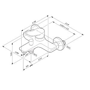 Смеситель для ванны и душа AM.PM X-Joy F85A10033 купить в интернет-магазине сантехники Sanbest