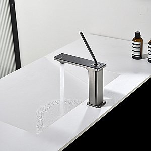 Смеситель для раковины Black&white Gravity GF-7105-GM оружейная сталь матовая купить в интернет-магазине сантехники Sanbest