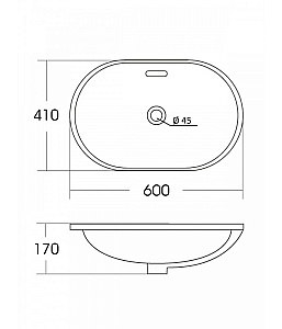 Раковина Agger ASB02600 белый глянец купить в интернет-магазине Sanbest