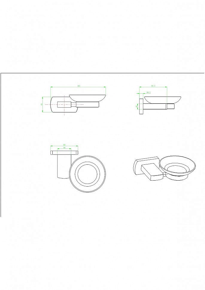 Мыльница CeramaLux Azzuro 95604 черная матовая/золото купить в интернет-магазине сантехники Sanbest
