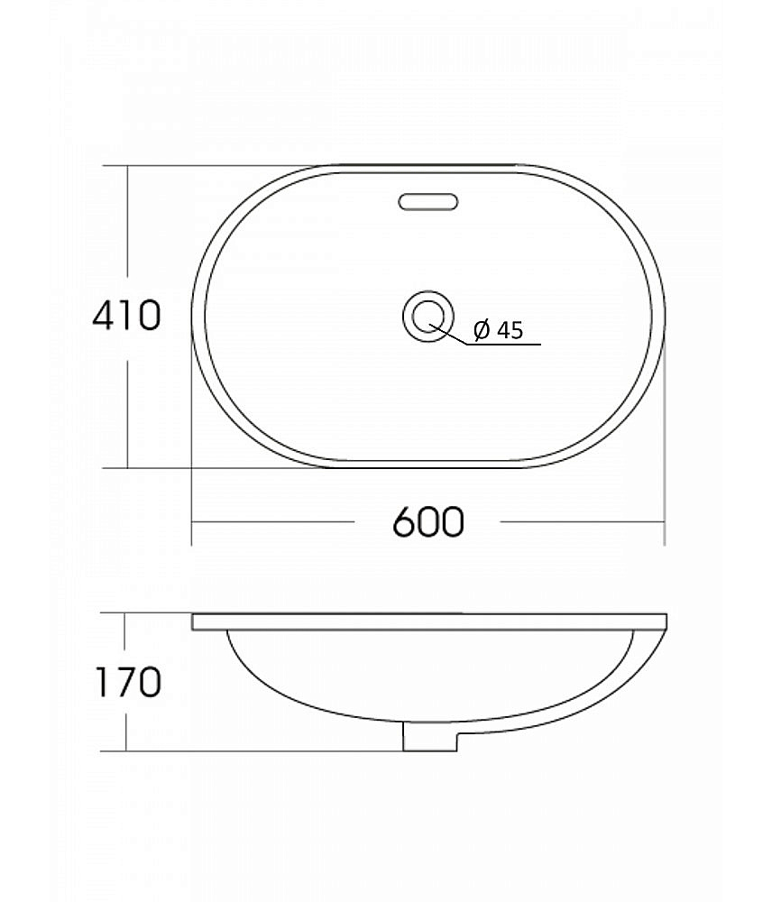 Раковина Agger ASB02600 белый глянец купить в интернет-магазине Sanbest
