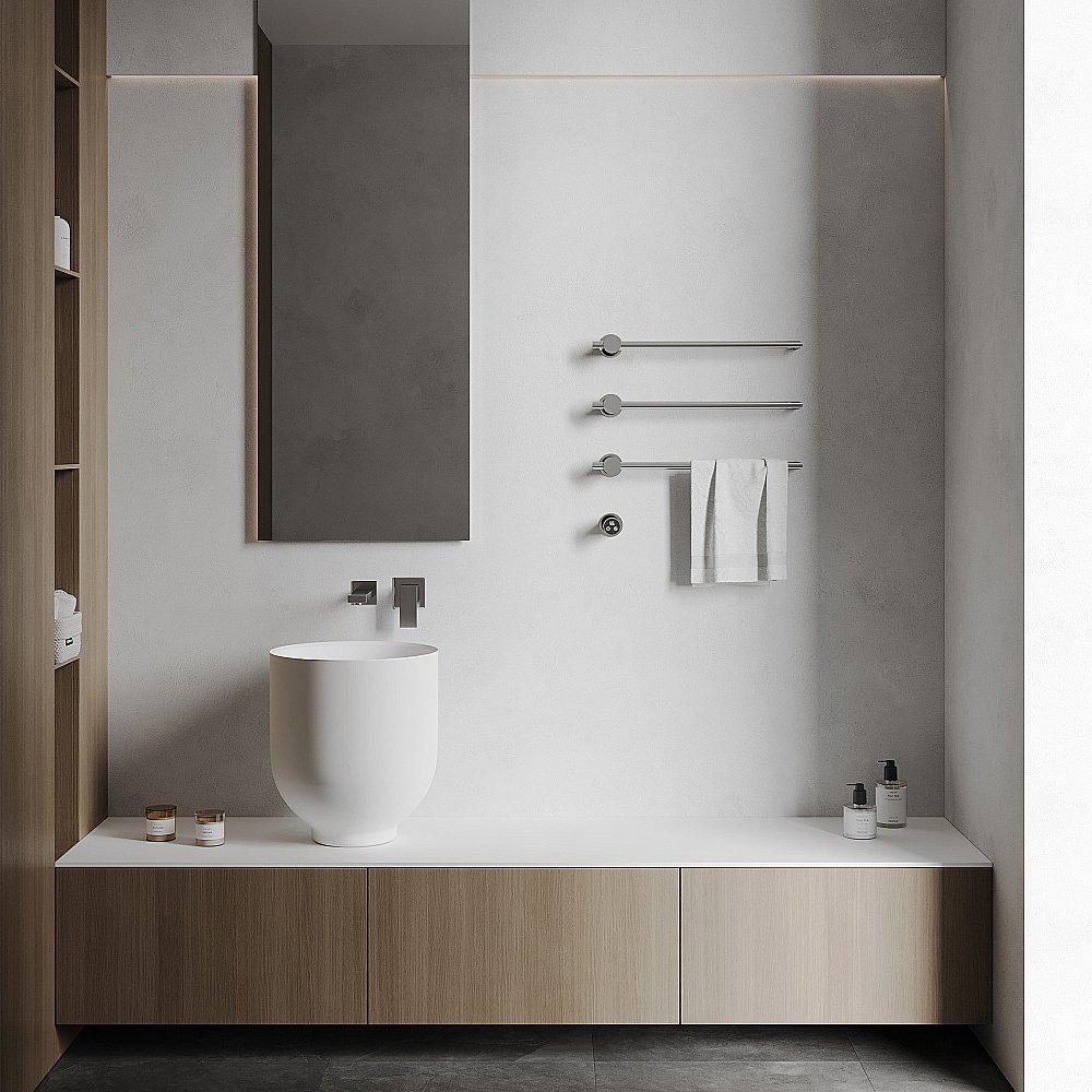 Полотенцесушитель электрический ABBER Charme AH4003 хром купить в интернет-магазине сантехники Sanbest