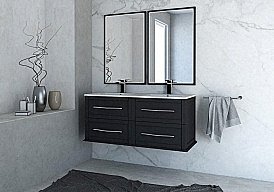 Тумба с раковиной Cezares TIFFANY 120 Nero grafite для ванной в интернет-магазине Sanbest