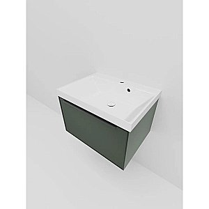 Тумба с раковиной La Fenice Simpla 60 FNC-01-SIM-G-60 серо-зеленая матовая для ванной в интернет-магазине Sanbest