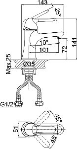 Набор смесителей D&K Rhein.Ambrosius DA1340005SET хром купить в интернет-магазине сантехники Sanbest