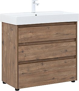 Тумба с раковиной Aquanet Nova Lite 302477 85 дуб рустикальный для ванной в интернет-магазине Sanbest
