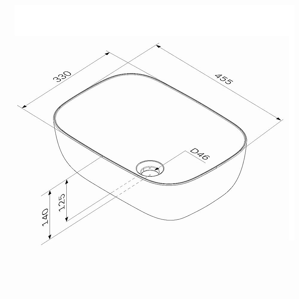 Раковина накладная AM.PM Func 45,5 M8FWCC10450WG белая купить в интернет-магазине Sanbest