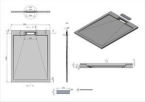 Душевой поддон Vincea VST-4SRL 120х90 купить в интернет-магазине Sanbest