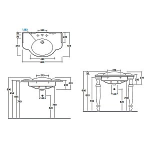 Раковина подвесная Globo Paestum 90 PA056.BI*1 белая купить в интернет-магазине Sanbest