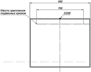 Зеркало Aquanet Nova Lite 100 дуб рошелье в ванную от интернет-магазине сантехники Sanbest