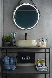 Раковина накладная Gid 45 Mnc188 54424 бежевый мрамор купить в интернет-магазине Sanbest