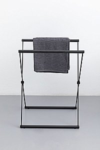 Корзина для белья Allen Brau Priority 6.32001-31+6.32002-88 черная матовая/мешок бежевый купить в интернет-магазине сантехники Sanbest