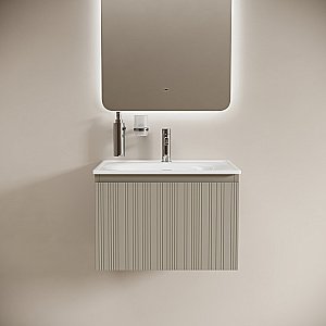 Тумба с раковиной Sancos CODE CD60GP/CN13001 60 серая платина для ванной в интернет-магазине Sanbest