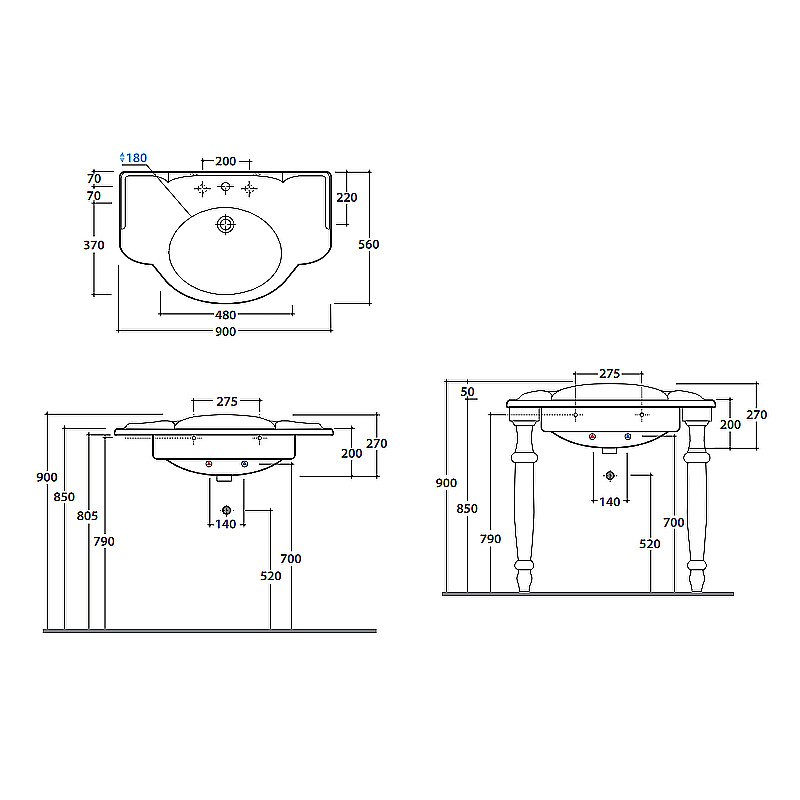 Раковина подвесная Globo Paestum 90 PA056.BI*1 белая купить в интернет-магазине Sanbest