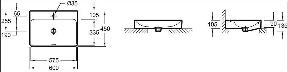Раковина Jacob Delafon VOX 60 EVD112-00 белая купить в интернет-магазине Sanbest