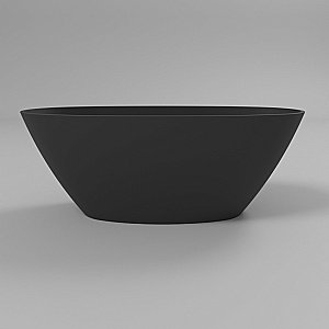 Ванна из искусственного камня WhiteCross Onyx B 160x75 черный матовый купить в интернет-магазине Sanbest