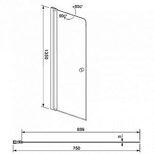 Шторка для ванны Aquanet Alfa 1 NF6211 купить в интернет-магазине Sanbest