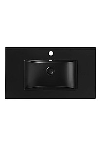 Тумба с раковиной Orange Line 80 Li-80Tub+BLRA черный для ванной в интернет-магазине Sanbest