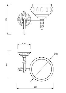 Мыльница настенная Migliore VERSAILLES 32631 декор золото/золото купить в интернет-магазине сантехники Sanbest