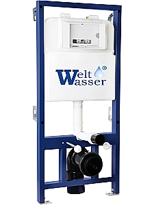 Унитаз подвесной с инсталляцией WeltWasser BAMBERG 525 + MICHIGAN 520 WT + BAMBERG WT-N безободковый, смыв торнадо, с крышкой микролифт, белый/кнопка белая купить в интернет-магазине Sanbest