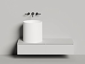 Раковина накладная Salini ARMONIA 04 130118M 46 из искусственного камня S-Stone, белая матовая купить в интернет-магазине Sanbest