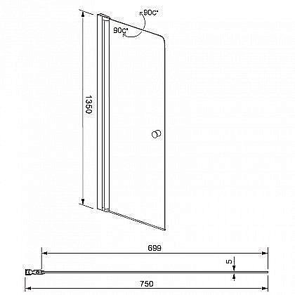 Шторка для ванны Aquanet Alfa 1 NF6211 купить в интернет-магазине Sanbest