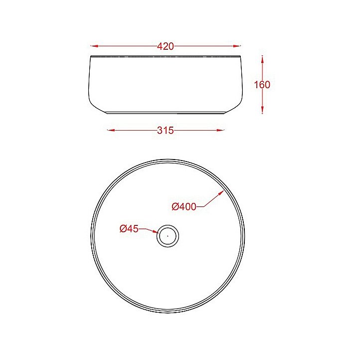 Раковина накладная Artceram Cognac 42 COL001 39 00 Marrone Cocoa купить в интернет-магазине Sanbest