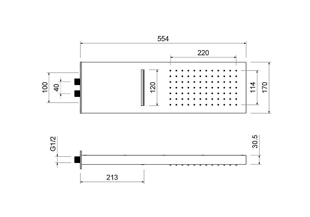 Верхний душ Aquatek AQ2085MB черный матовый купить в интернет-магазине сантехники Sanbest