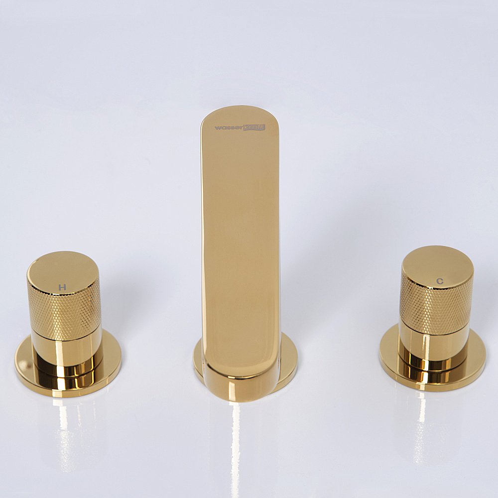 Смеситель для раковины WasserKRAFT Ems 7600 7635 золото купить в интернет-магазине сантехники Sanbest