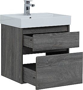 Тумба с раковиной Aquanet Nova Lite 242577 60 дуб рошелье для ванной в интернет-магазине Sanbest