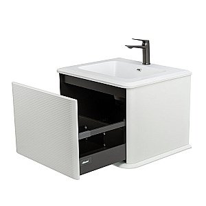 Тумба с раковиной Cezares IDRA 64 55798+50352 Bianco opaco для ванной в интернет-магазине Sanbest