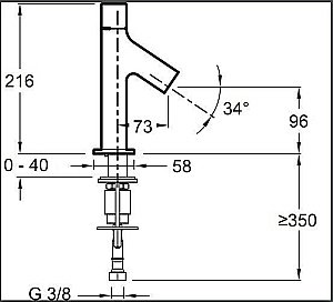 Cмеситель для раковины Jacob Delafon TALAN E10378RU-CP купить в интернет-магазине сантехники Sanbest