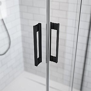 Душевой уголок Radaway Idea Black KDJ 140х120 стекло прозрачное/профиль черный матовый купить в интернет-магазине Sanbest