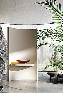 Раковина Abber Kristall 60 AT2808Opal коричневая прозрачная купить в интернет-магазине Sanbest