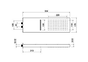Верхний душ Aquatek AQ2085MB черный матовый купить в интернет-магазине сантехники Sanbest