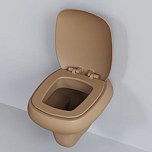 Унитаз подвесной Ambassador Diamond 123T20501R темно-бежевый матовый купить в интернет-магазине Sanbest