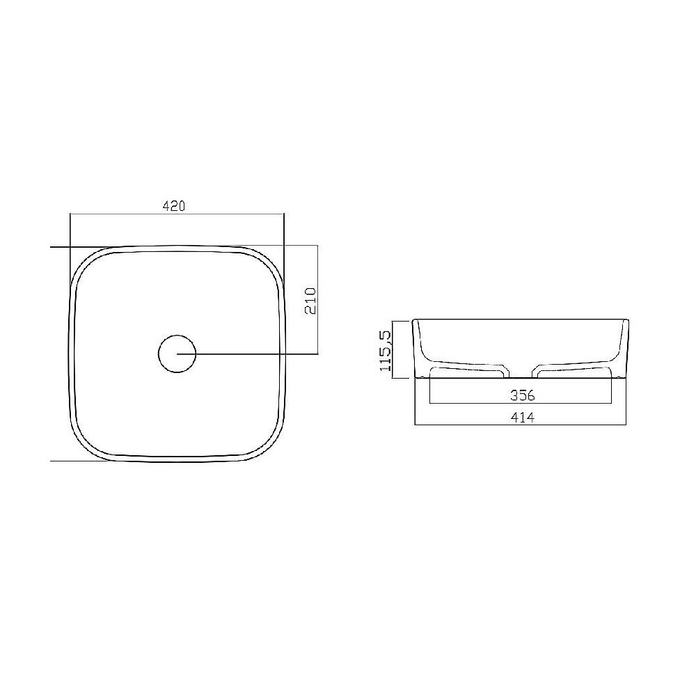 Раковина Gural Vit Nova 42х42 NO28MUL00 белая купить в интернет-магазине Sanbest