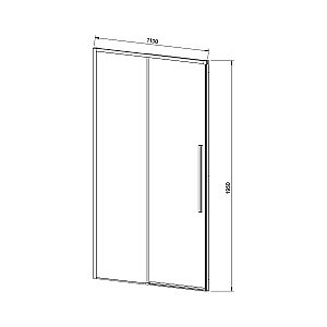 Душевая дверь Vincea SLIM-N VDS-4SN110CL 110 хром/прозрачная купить в интернет-магазине Sanbest