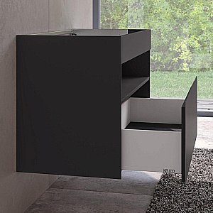 Тумба с раковиной KEUCO STAGELINE 32872970100 100 с 1 отверстием под смеситель, вулканит матовый для ванной в интернет-магазине Sanbest