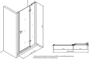 Душевой уголок Roca Metropolis 120х70 хром купить в интернет-магазине Sanbest