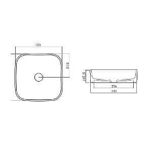 Раковина Gural Vit Nova 42х42 NO28MUL00 белая купить в интернет-магазине Sanbest