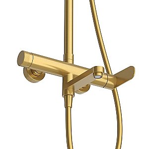 Душевая система Cezares STYLUS-CVD-BORO брашированное золото купить в интернет-магазине сантехники Sanbest