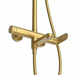 Душевая система Cezares STYLUS-CVD-BORO брашированное золото купить в интернет-магазине сантехники Sanbest