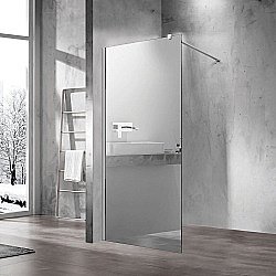 Душевое ограждение Vincea Walk-In VSW-1H100MR 100 стекло зеркальное/профиль хром купить в интернет-магазине Sanbest