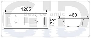 Раковина GID NYJ809-120 купить в интернет-магазине Sanbest