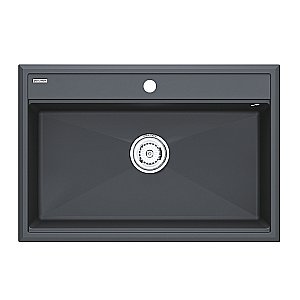 Кухонная мойка Paulmark STEPIA 80 + коландер ADVANCE PM117551-AN+A375-BS антрацит купить в интернет-магазине сантехники Sanbest