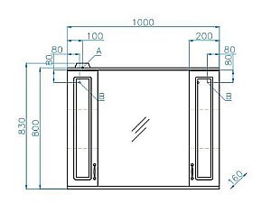 Тумба с раковиной Style Line Олеандр-2 100 для ванной в интернет-магазине Sanbest