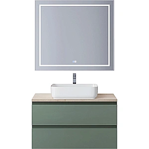 Тумба с раковиной и столещницей BelBagno 90 KRAFT-900-2C-SO-VO+KEP-90-MCO еловая матовая для ванной в интернет-магазине Sanbest
