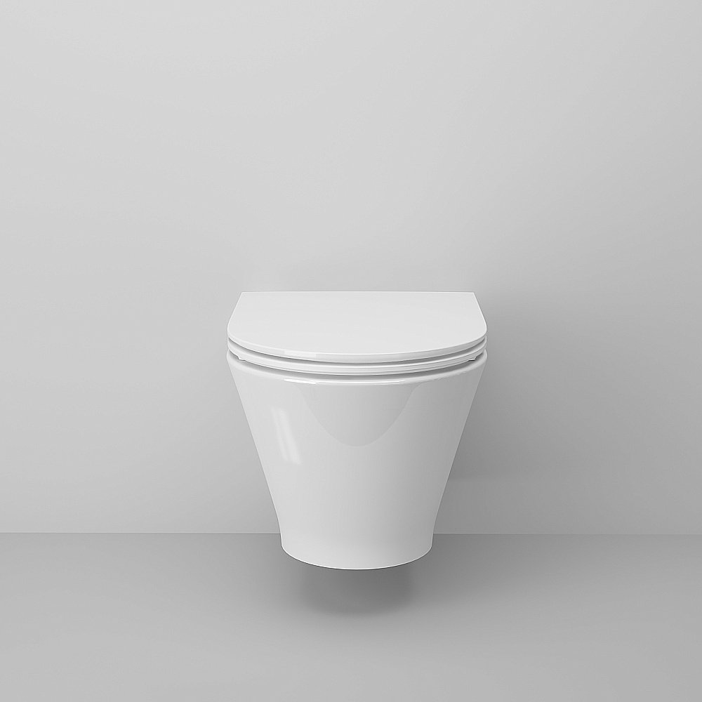 Унитаз подвесной Ambassador Elysium 183K19002RS безободковый, с крышкой микролифт, белый купить в интернет-магазине Sanbest